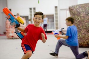 Nerf animation challenge for children in Madrid