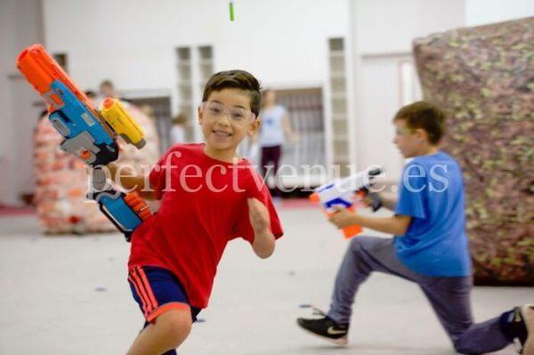 Nerf animation challenge for children in Madrid