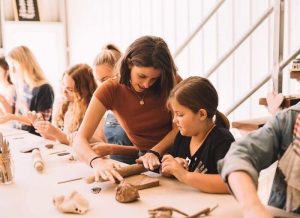 birthday party with workshops handcrafts at home