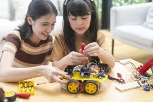 birthday party with workshops robotics