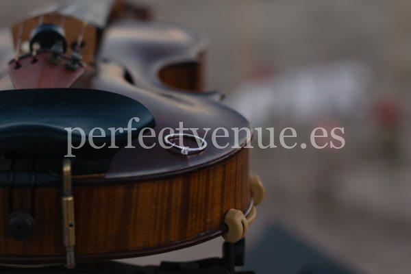 Electronic and classical violinist for weddings and events / Photo via Natalia Ortiz Events