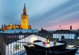 Marriage proposal in Seville at the Eurostars Boutique Hotel