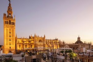 Pedida de mano en Sevilla en la terraza del Hotel EME