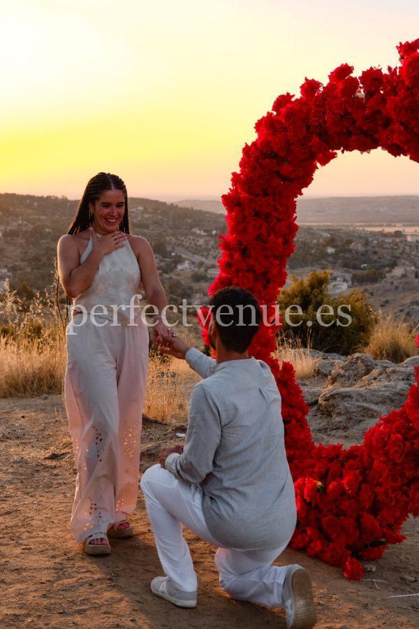 Marriage proposal in Toledo at the Valley viewpoint - Natalia Ortiz Events