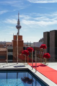Marriage proposal in rooftop with pool Madrid - Natalia Ortiz proposal planner