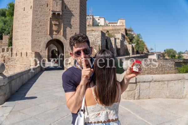 Pedida de mano en Toledo en el Puente de Alcántara - Natalia Ortiz Events
