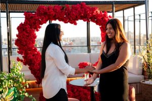 Marriage proposal in a rooftop in madrid / natalia ortiz events
