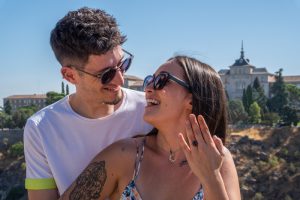 Marriage proposal in Toledo in the Alcázar Park - Natalia Ortiz Events