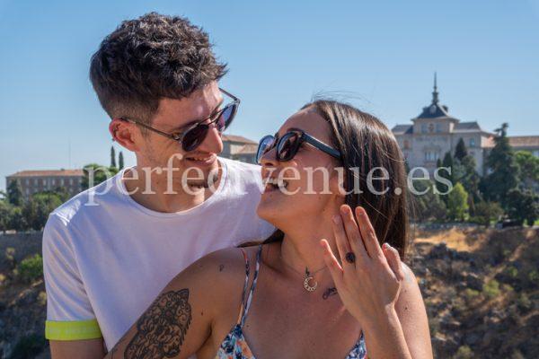 Marriage proposal in Toledo in the Alcázar Park - Natalia Ortiz Events