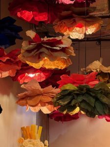 Paper Flower Decorations in Madrid / Photo via Pinterest