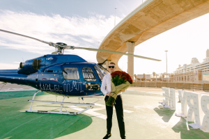 Helicopter in Madrid / Photo via Natalia Ortiz events