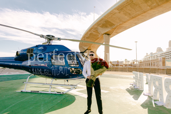 Helicopter in Madrid / Photo via Natalia Ortiz events