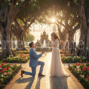 Marriage proposal in Marbella at Alameda Park / Photo via Perfect Venue