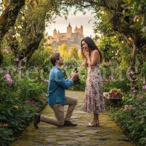 Marriage proposal in Segovia's Botanical Garden / Photo via Perfect Venue