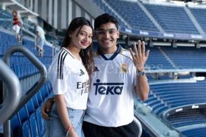 Marriage proposal at the Bernabéu Stadium / Photo via Natalia Ortiz Events