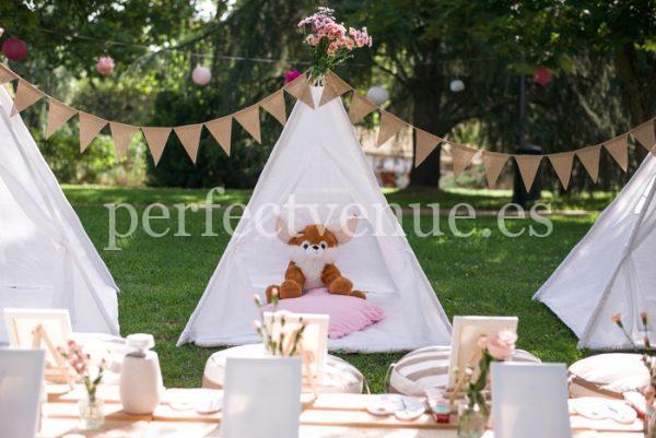 cumpleaños infantil con tipis / Natalia Ortiz Events