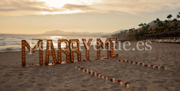 Letras marry me XXL / Perfect Venue