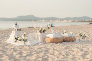 Marriage proposal with picnic in the beach / Perfect Venue