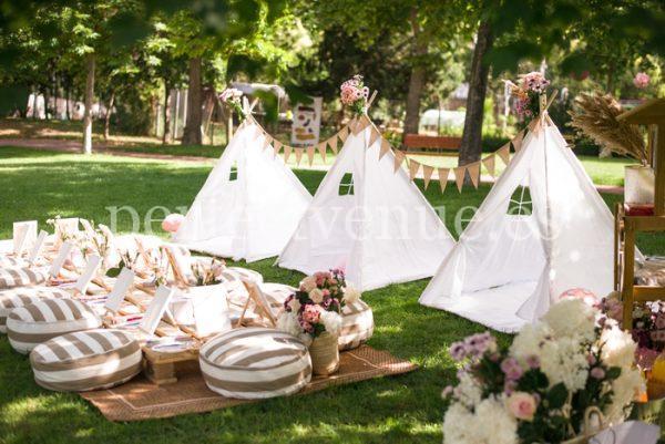 cumpleaños infantil con tipis _ Natalia Ortiz Events
