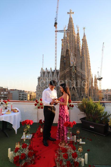 pedida de mano en Barcelona con vistas a la Sagrada Familia / Natalia Ortiz Events