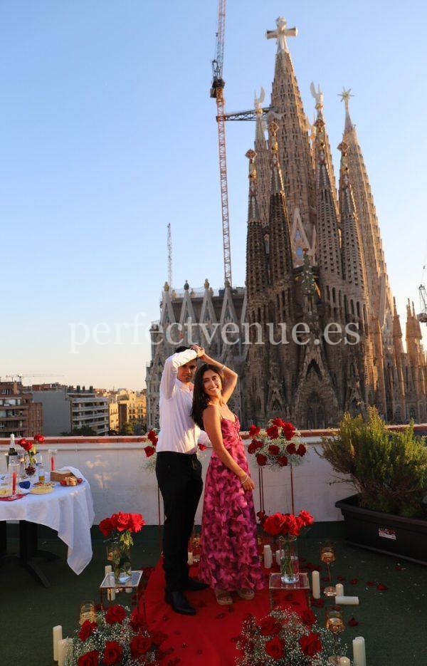 pedida de mano en Barcelona con vistas a la Sagrada Familia / Natalia Ortiz Events